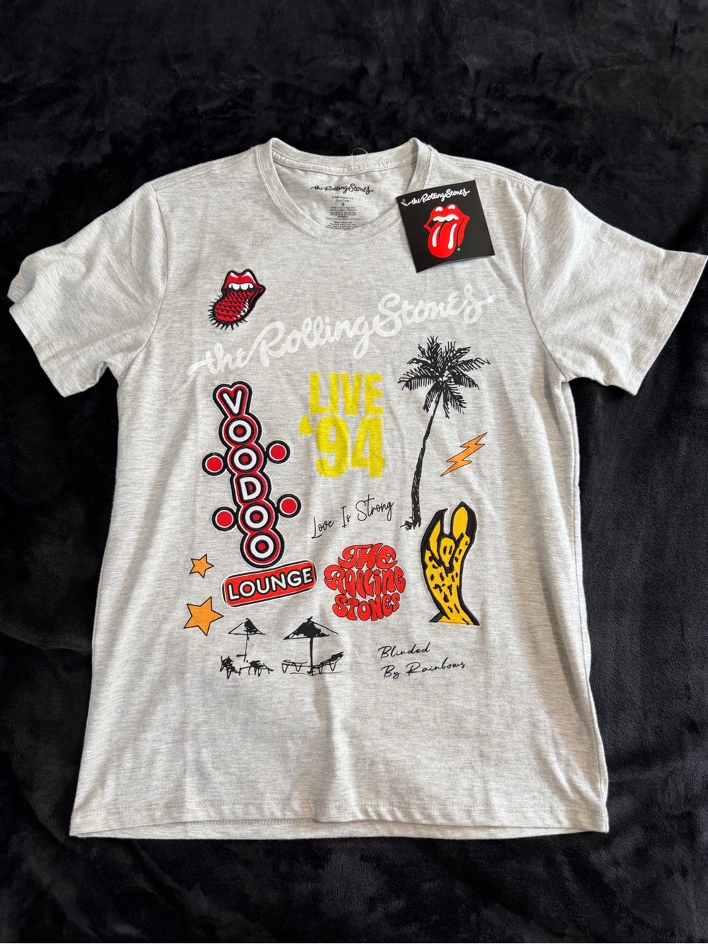 The Rolling Stones Gray Live '94 Graphic Tee S